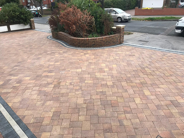 Completed crazy block paving in Blackfen Completed crazy block paving in Blackfen